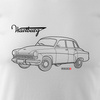 Koszulka z samochodem Wartburg legend oldtimer męska biały REGULAR