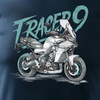 Koszulka motocyklowa z motocyklem na motor Yamaha Tracer 9 900 męska granatowa