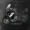Wyprzedaż - koszulka motocyklowa z motocyklem na motor BMW GS 1200 męska czarna REGULAR