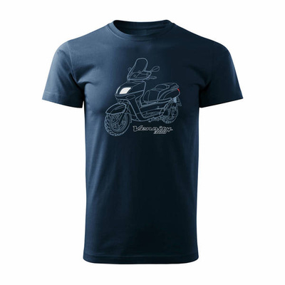 Wyprzedaż - koszulka ze skuterem na skuter Yamaha Versity 300 męska granatowa REGULAR