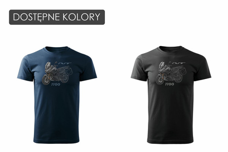 Koszulka z motocyklem na motor Honda NT 1100 2025 męska granatowa REGULAR