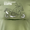 Koszulka na motor motocyklowa Ducati Multistrada V2S męska khaki REGULAR