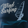 Wyprzedaż - koszulka windsurfing do windsurfingu z windsurfingiem męska granatowa REGULAR