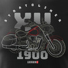 Wyprzedaż - koszulka motocyklowa z motocyklem Yamaha Stratoliner XV 1900 męska czarna REGULAR