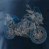 Wyprzedaż - koszulka motocyklowa z motocyklem na motor Triumph Tiger męska granatowa REGULAR