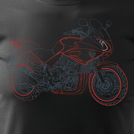 Wyprzedaż - Koszulka z motocyklem Honda CBF 1000 męska czarna REGULAR