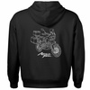 Bluza z kapturem motocyklowa z motocyklem na motor Honda Africa Twin CRF1100 L Adventure męska czarna