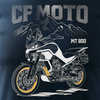 Koszulka motocyklowa z motocyklem turystycznym CF MOTO MT 800 męska granatowa