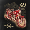 Koszulka z motocyklem motocykl Iz 49 legend męska czarna REGULAR