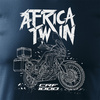 Koszulka motocyklowa z motocyklem Honda Africa Twin CRF1000L męska granatowa