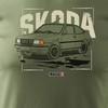 Wyprzedaż - koszulka z samochodem Skoda 120 125 130 PRL legend męska khaki REGULAR