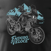 Koszulka motocyklowa z motocyklem na motor MV Agusta Enduro Veloce męska czarna