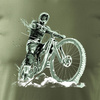 Wyprzedaż - koszulka rowerowa na rower z rowerem górskim MTB Downhill Mountain Bike męska khaki REGULAR
