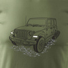 Wyprzedaż - koszulka Jeep Wrangler Rubicon z samochodem Jeep Wrangler męska khaki REGULAR