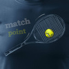 Wyprzedaż - koszulka tenis tenisowa z rakietą do tenisa męska granatowa REGULAR