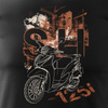 Koszulka motocyklowa z motocyklem skuterem skuter na motor Honda SH125i SH 125 i męska czarna
