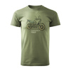 Koszulka motocyklowa z motocyklem na motor Honda Transalp 750 męska khaki
