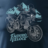 Koszulka motocyklowa z motocyklem na motor MV Agusta Enduro Veloce męska granatowa