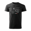 Wyprzedaż - koszulka motocyklowa z motocyklem Simson Enduro S50 S51 męska czarna REGULAR