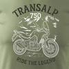 Koszulka motocyklowa z motocyklem na motor Honda Transalp 750 męska khaki