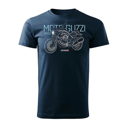 Koszulka z Moto Guzzi Griso męska granatowa REGULAR