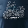 Koszulka z motocyklem na motor Honda NC 750 X NC750X męska granatowa REGULAR