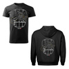 Zestaw bluza z kapturem z koszulką koszulka z motocyklem Junak M10 męska czarna