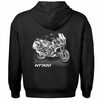 Bluza z kapturem motocyklowa z motocyklem na motor Honda NT 1100 męska czarna