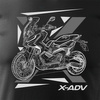 Koszulka z motocyklem na motor Honda X-ADV XADV męska czarna REGULAR