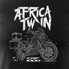 Koszulka motocyklowa z motocyklem Honda Africa Twin CRF1000L męska czarna
