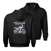 Bluza z kapturem motocyklowa z motocyklem na motor Honda Transalp 750 XL męska czarna