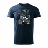 Koszulka motocyklowa z motocyklem turystycznym CF MOTO MT 800 męska granatowa