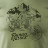 Koszulka motocyklowa z motocyklem na motor MV Agusta Enduro Veloce khaki