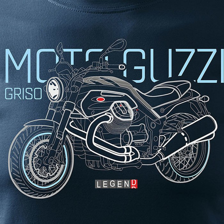 Koszulka z Moto Guzzi Griso męska granatowa REGULAR