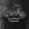 Koszulka z motocyklem Honda VFR1200X VFR 1200 X Crosstourer męska czarna REGULAR