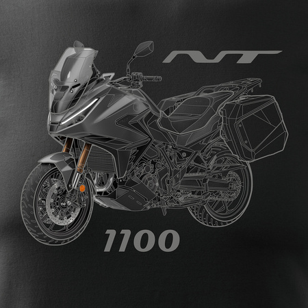 Koszulka z motocyklem na motor Honda NT 1100 2025 męska granatowa REGULAR