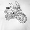 Wyprzedaż - koszulka motocyklowa z motocyklem na motor Triumph Tiger 1200 męska biała REGULAR