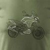 Wyprzedaż - koszulka z motocyklem Honda VFR 800 X Stroke męska khaki REGULAR