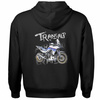 Bluza z kapturem motocyklowa z motocyklem na motor Honda Transalp 750 XL męska czarna