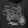 Bluza z kapturem motocyklowa z motocyklem na motor Honda Africa Twin CRF1100 L Adventure męska czarna