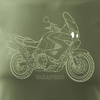 Wyprzedaż - koszulka motocyklowa z motocyklem Honda Varadero męska khaki REGULAR