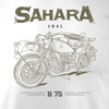 Koszulka motocyklowa z motocyklem BMW Sahara Legend męska biała