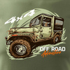 Wyprzedaż - koszulka rajdowa z jeepem jeep offroad off road off-road 4x4 męska khaki REGULAR