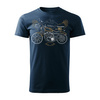 Wyprzedaż - koszulka motocyklowa z motocyklem na motor Harley Iron 883 męska granatowa REGULAR