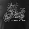 Koszulka motocyklowa z motocyklem turystycznym CF MOTO MT 800 męska czarna