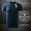 Topslang koszulka męska bawełniana gruba dobra jakość granatowa t-shirt męski granatowy REGULAR