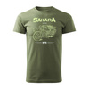 Koszulka motocyklowa z motocyklem BMW Sahara Legend męska khaki