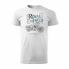 Koszulka motocyklowa z motocyklem na motor Royal Enfield Classic 650 Legend męska biała