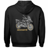 Bluza z kapturem motocyklowa z motocyklem na motor BMW GS 1250 Adventure męska czarna