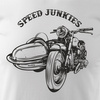 Koszulka stary motocykl klasyk Speed Junkies męska biała REGULAR